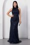 Halter neck beaded tulle dress 41091 - 2