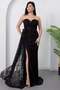 Strapless Neckline Stoned Rose Detail Lace Dress Ecr5859 - 5