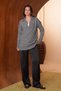 Women's Polo Neck Loose Cut Basic Jazz Yarn Knitwear Tunic 8442 Gray - 6