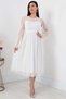 Midi Evening Gown with Ruffled Sleeves 13345 - 5