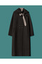 Dik Yaka Oversize Uzun Kaban - 5
