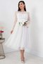 Midi Evening Gown with Ruffled Sleeves 13345