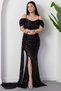 Sweetheart Neckline Front Gathered Sequin Dress 41066 - 5