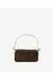 Crocodile Printed Suede Small Shoulder Bag - 2