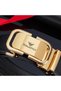 Elite Genuine Leather Men's Belt with Metal Gold Buckle - 5