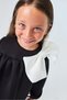 Black Shoulder Girl's Dress with Bow Detail - Leah - 3