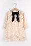 Cream Guipure Bow Girls' Dress - Bessie - 4