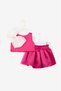 Fuchsia Organza Bow Sleeveless Girls' Double Set - Gale - 5