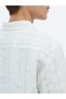 White Striped Regular Fit Long Woven Classic Shirt - 4
