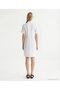 Plain Shirt Collar Short Sleeve Dress - 7