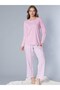 Women's Cotton Pajama Set Long Sleeve Lapel Collar Patterned Comfortable Homewear 79-117 - 2
