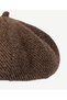 Herringbone Patterned French Beret - 2