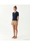 Regular Jacket Collar Short Sleeve Sweater - 3
