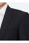 Navy Blue Extra Slim Fit Pleatless Mono Collar 6 Drop Plain Weave Suit - 4