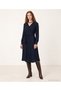 Straight V-Neck Long Sleeve Dress - 2