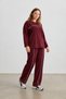 Oşho Style Modal Single Jersey Ribbed Long Sleeve 2-Piece Bottom and Top Set Plus Size