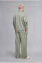 Boxy Fit High Collar Scuba Fabric Long Sleeve Basic Sweatshirt E9363Ax26Au - 6