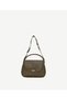 Lock Detailed Leather Shoulder Bag