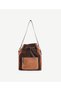 Leather Backpack with Drawstring Detail