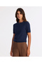 Regular Crew Neck Short Sleeve Sweater - 2