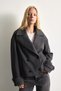 Regular Fit Double-Breasted Short Cashmere Coat H2368Ax26Au - 3