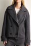 Regular Fit Double-Breasted Short Cashmere Coat H2368Ax26Au - 5