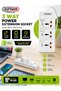 3 IN 1 Universal Power Strip Extension Cord with 3M with Switch - 2
