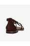 Closed Back Suede Flip-Flop Sandals - 4