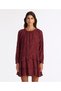 Plain Crew Neck Long Sleeve Dress - 2