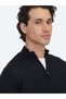 Black Bato Collar Jacquard Wool Blended Sweater - 3