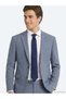 Blue Striped Regular Fit Wool Blend Suit - 3