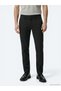 Black Woven Jogging Fit Casual Cotton Blended Pants - 2