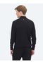 Black Half Turtleneck Jacquard Wool Blend Knitwear Sweater - 5