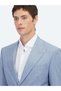 Blue Striped Modern Fit Wool Blend Suit - 3