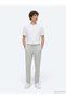 Gray Striped Woven Jogging Fit Casual Linen Blend Trousers - 3