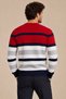 Crew Neck Color Blocked Men's Sweater (E23-6710) - 3
