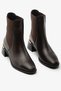 Brown Genuine Leather Elastic Thick Heeled Women's Boots