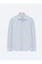 Gray Regular Fit Long Woven Classic Cotton Blend Shirt - 5
