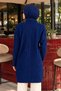 Navy Blue Hijab Knitwear Sweater 8798L - 2