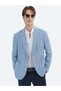 Blue Patterned Modern Fit Jacket