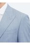 Blue Striped Modern Fit Wool Blend Suit - 4
