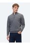 Gray Bato Collar Jacquard Wool Blend Knit Sweater - 2