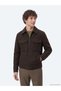 Brown Regular Fit Shirt Collar Woven Coat - 3