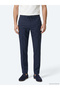 Navy Blue Striped Woven Jogging Fit Casual Trousers - 2