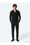 Black Polo Neck Plain Knit Wool Blended Sweater - 5