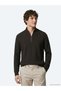 Brown Organic Bato Collar Striped Cotton Blend Knit Sweater - 5