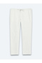 Gray Striped Woven Jogging Fit Casual Linen Blend Trousers - 7