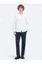 White Regular Fit Long Woven Classic 100% Cotton Shirt - 2