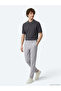 Gray Plain Woven Jogging Fit Casual Trousers - 4