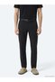 Black Plain Woven Regular Fit Casual Trousers - 2